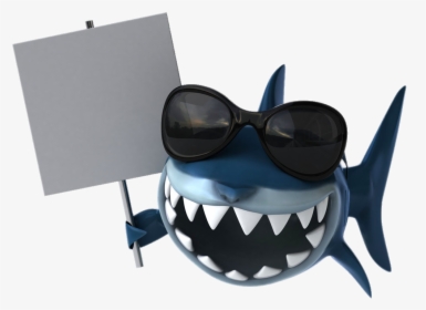 Shark Illustration Toothbrush Placards Dentistry Cartoon - Shark Cartoon Brush Teeth, HD Png Download, Transparent PNG