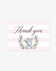Printable Pink Thank You Cards By Littlesizzle - Baby Shower, HD Png Download, Transparent PNG