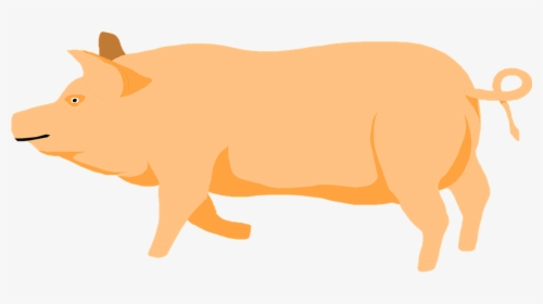 Barn Farm Pig - Pig Walking Clipart, HD Png Download, Transparent PNG