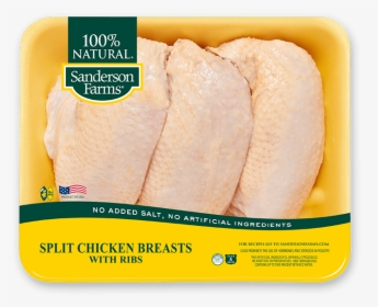 Family Pack Split Breasts - Sanderson Farms Split Chicken Breast, HD Png Download, Transparent PNG