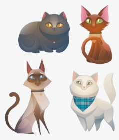 Persian Cat Kitten Pet Sitting Cartoon - Cat Face Character Design, HD Png Download, Transparent PNG