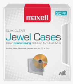 30-pack Slim Line Jewel Cases, Clear - Maxell, HD Png Download, Transparent PNG