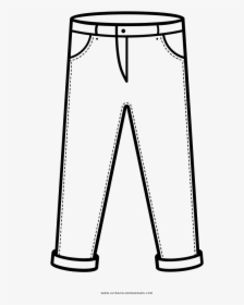 Jeans Coloring Page - Coloring Pants, HD Png Download, Transparent PNG