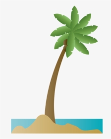 Transparent Palm Tree Png Clipart - Playa Ilustracion Png, Png Download, Transparent PNG