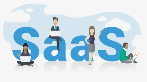 Illustration Of People Using Devices Connected To The - Saas Transparent, HD Png Download, Transparent PNG