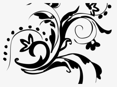 Drawn Swirl Floral Vector - Vector Floral Design Png, Transparent Png, Transparent PNG