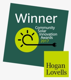 Winner Logo Community Solar Innovation Award 2017 - Hogan Lovells, HD Png Download, Transparent PNG