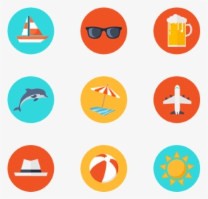 Beach Icons Free Vector - Beach Icon Vector Png, Transparent Png, Transparent PNG
