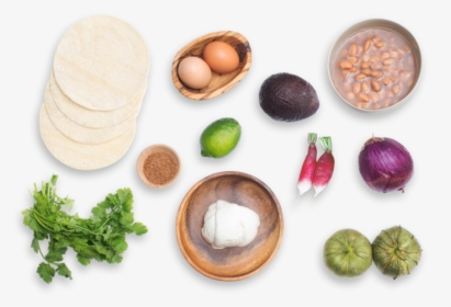 Huevos Rancheros With Salsa Verde, Radishes & Avocado - Superfood, HD Png Download, Transparent PNG