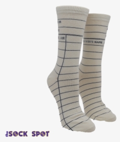 White Library Card Socks - Sock, HD Png Download, Transparent PNG