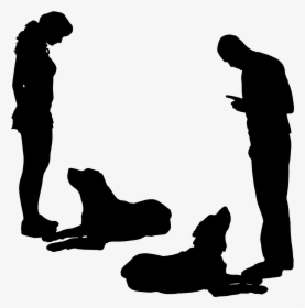 Transparent People Shadow Png - Dog Training Silhouette Png, Png Download, Transparent PNG