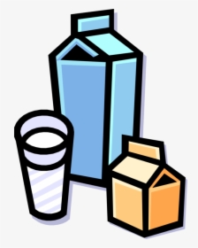 Vector Illustration Of Dairy Products, Milk, Cream - Milk Products Vector Png, Transparent Png, Transparent PNG