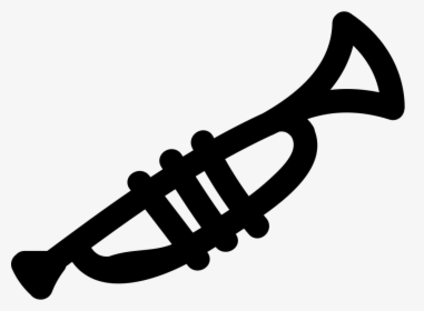Trumpet Hand Drawn Musical Instrument - Trumpet, HD Png Download, Transparent PNG