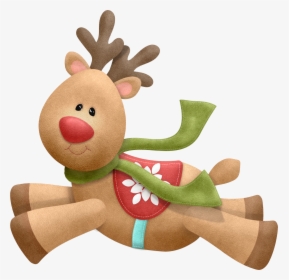 Cute Christmas Reindeer Clip Art, HD Png Download, Transparent PNG