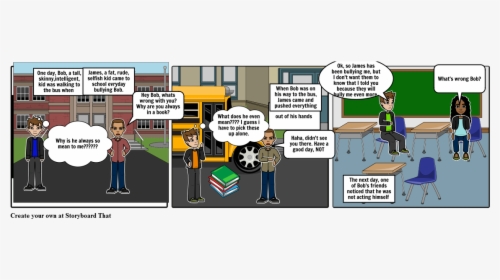 Comics Strip About Bullying In School, HD Png Download, Transparent PNG