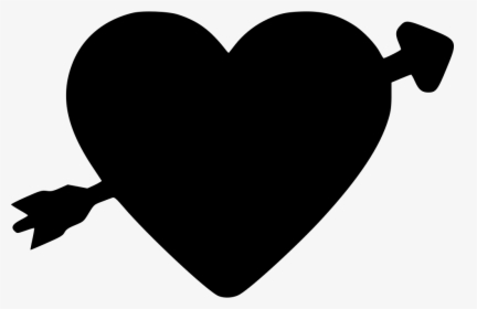 Day Arrow Through Heart - Black Hearts With An Arrow Through, HD Png Download, Transparent PNG