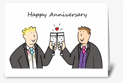 Gay Male Happy Anniversary Greeting Card - Happy Anniversary To Two Gay Men, HD Png Download, Transparent PNG