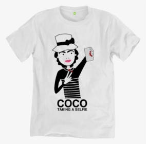 Coco Chanel Taking A Selfie T Shirt - Imperator Fx Shop Majice, HD Png Download, Transparent PNG