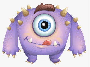 Cute Crazy Monster Cartoon Vector Character Aka Bo - Cute Monster Character Transparent Free, HD Png Download, Transparent PNG