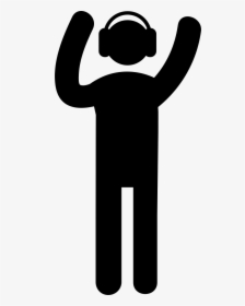 Man Listening Music - Stick Figure Listening To Music Transparent, HD Png Download, Transparent PNG