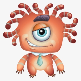 Octopus Monster Cartoon Vector Character Aka Mister - Monster Octopus Cartoon, HD Png Download, Transparent PNG