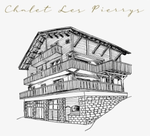 Luxury Ski Chalet Les Pierrys Tgski Morzine - Sketch, HD Png Download, Transparent PNG