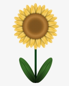 Transparent Sunflower Clipart Png - Dibujo De Una Flor Girasol, Png Download, Transparent PNG