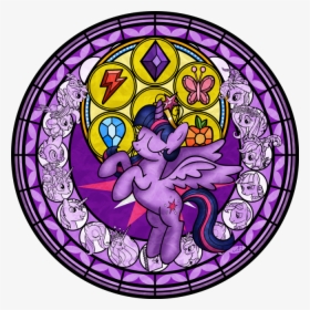 Twilight Sparkle Princess Celestia Pinkie Pie Rainbow - Mlp The Four Princesses Stain Glass, HD Png Download, Transparent PNG