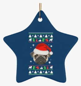 Pug Face Christmas Ornaments - Dog Christmas Ornament Png, Transparent Png, Transparent PNG