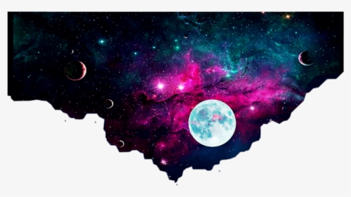 Galaxy Planets Moon Stars Space, HD Png Download , Transparent Png Image -  PNGitem