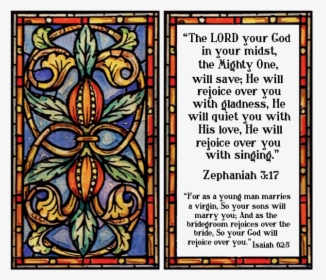 Scripture Text In Stained Glass, HD Png Download, Transparent PNG