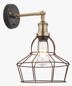 Brooklyn Rusty Cage Wall Light - Light Fixture, HD Png Download, Transparent PNG