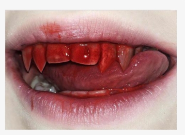 #vampire #blood #grunge #edgy #lips - Lips Aesthetic, HD Png Download, Transparent PNG