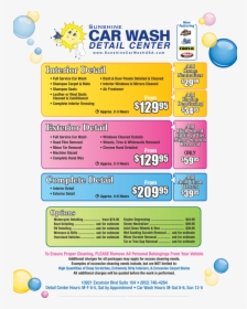 Car Wash Price Sheet, HD Png Download, Transparent PNG