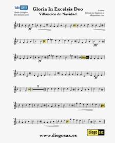 Gloria In Excelsis Deo Partitura Del Villancico En - Ay Del Chiquirritin Partitura Violin, HD Png Download, Transparent PNG