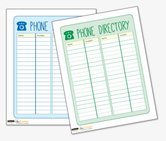 Printable Telephone Directory Template, HD Png Download, Transparent PNG