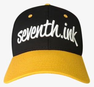 Ink Black/gold/white Flex Fit Hat - Baseball Cap, HD Png Download, Transparent PNG