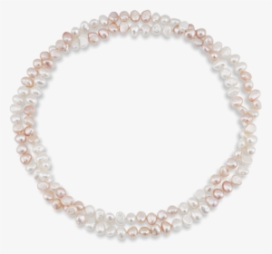 Pink & White Pearl Necklace - Choker, HD Png Download, Transparent PNG