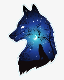 Transparent Wolf And Moon Clipart - Wolf And Moon, HD Png Download, Transparent PNG