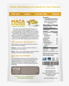 Maca Powder   Class - Nutrition Facts, HD Png Download, Transparent PNG