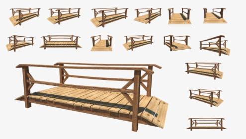 Wooden Bridge Png Free Download - Bench, Transparent Png, Transparent PNG