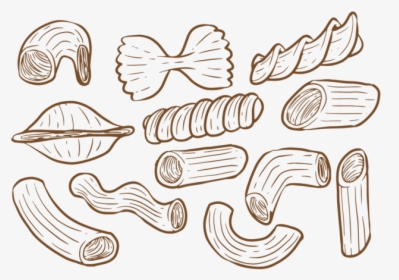 Hand Drawn Macaroni - Drawings Of Macaroni And Cheese, HD Png Download, Transparent PNG