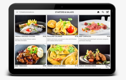 Digital Tablet Restaurant Menu, HD Png Download, Transparent PNG