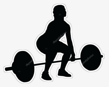 Girl Lifting Weights Silhouette , Transparent Cartoons - Girl Lifting Weights Clipart, HD Png Download, Transparent PNG