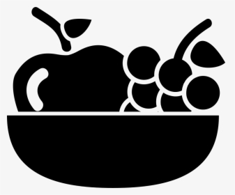 Apple And Grapes On A Bowl - Fruits And Vegetables Icon Png, Transparent Png, Transparent PNG
