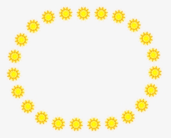 Transparent Yellow Sun Png - Transparent Sun Frame, Png Download, Transparent PNG