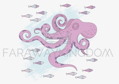 Transparent Octopus Cartoon Png - Illustration, Png Download, Transparent PNG