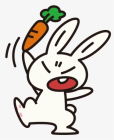 Cartoon Anger Clip Art - Cartoon Angry Rabbit, HD Png Download, Transparent PNG