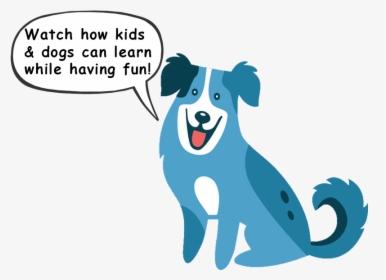Watch How Kids And Dogs Can Learn While Having Fun1 - Cartoon Sitting Dog Png, Transparent Png, Transparent PNG