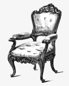 Clipart Tv Old Furniture - Fancy Chair Transparent Background, HD Png Download, Transparent PNG
